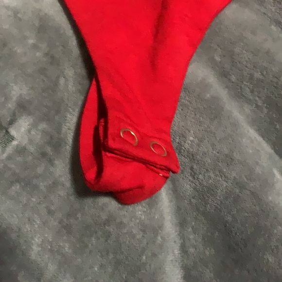 Spaghetti Strap Onesie Red - Picture 2 of 6